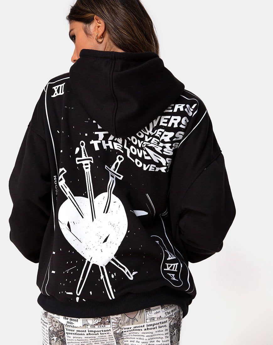 Oversize Hoody in The Sun, Lover and Soul sold by Motel Rocks