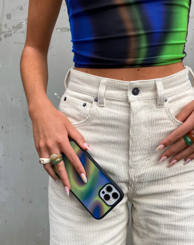 Iphone Case in Triple Orb Blue and Green sold by Motel Rocks