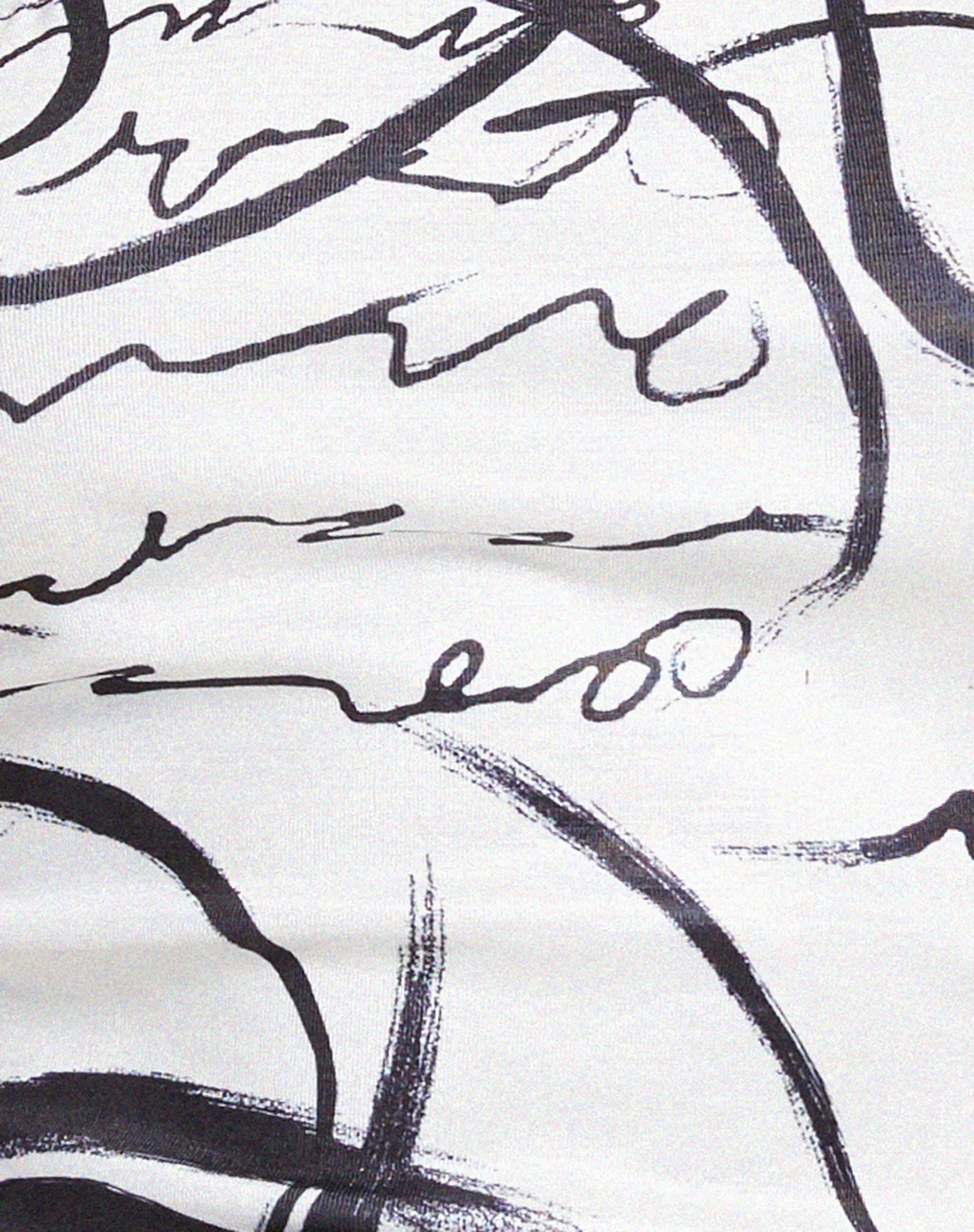 Irvana Bandeau Top in Mono Doodle Black and White sold by Motel Rocks product image thumbnail 5