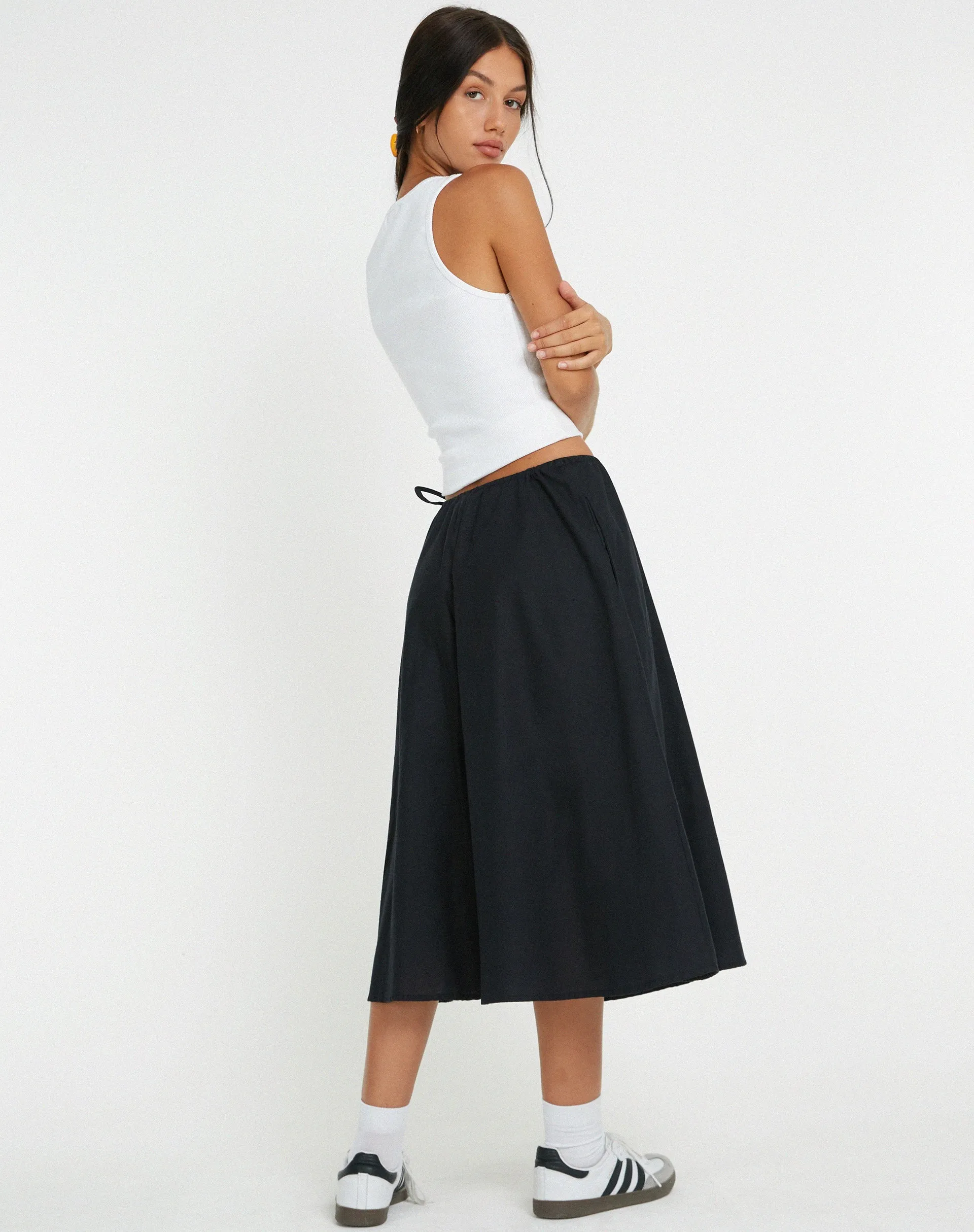 Takara Midi Skirt in Black sold by Motel Rocks product image thumbnail 4