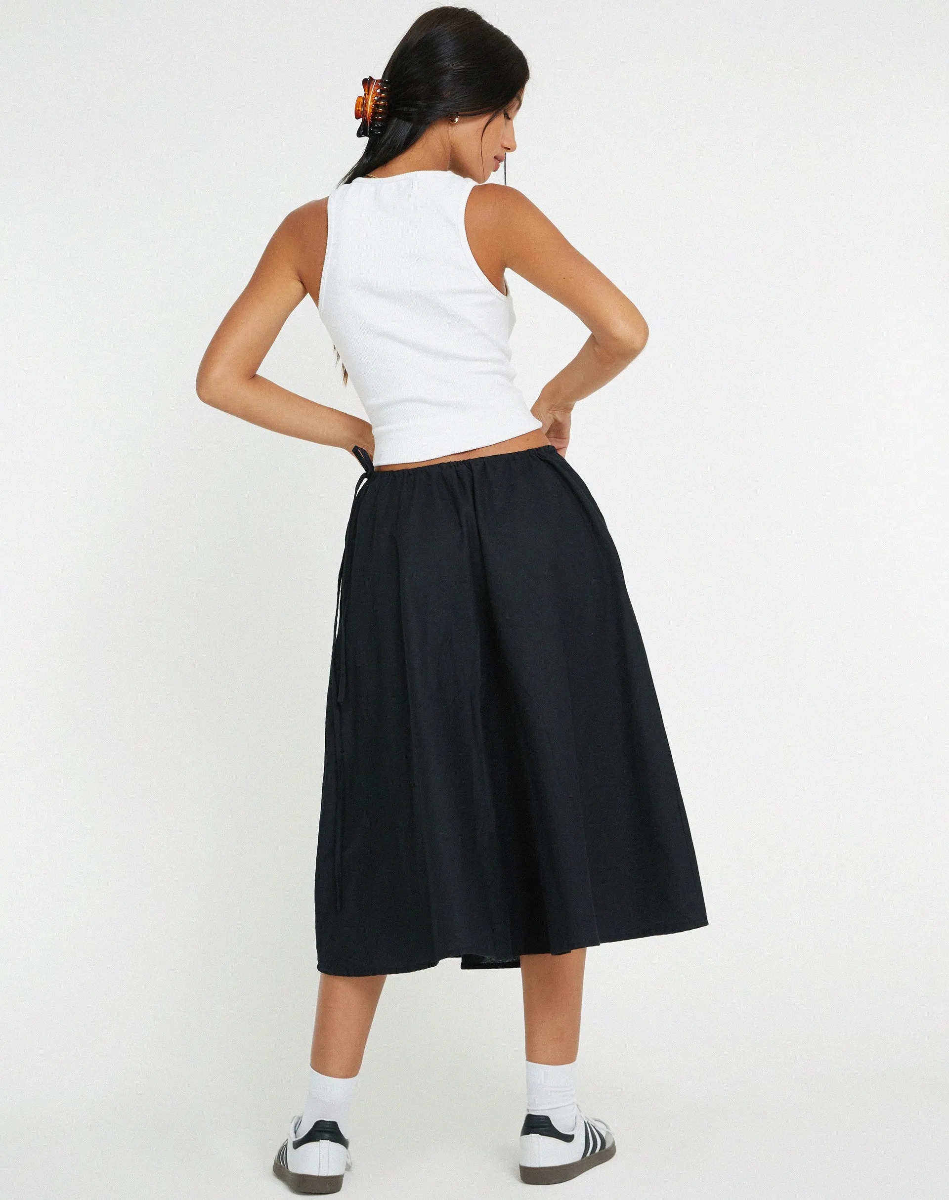 Takara Midi Skirt in Black sold by Motel Rocks product image thumbnail 2