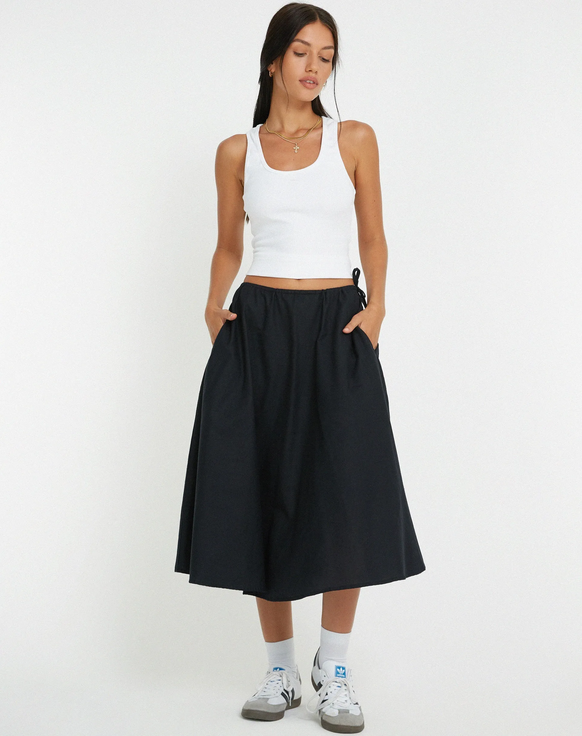 Takara Midi Skirt in Black sold by Motel Rocks product image thumbnail 3
