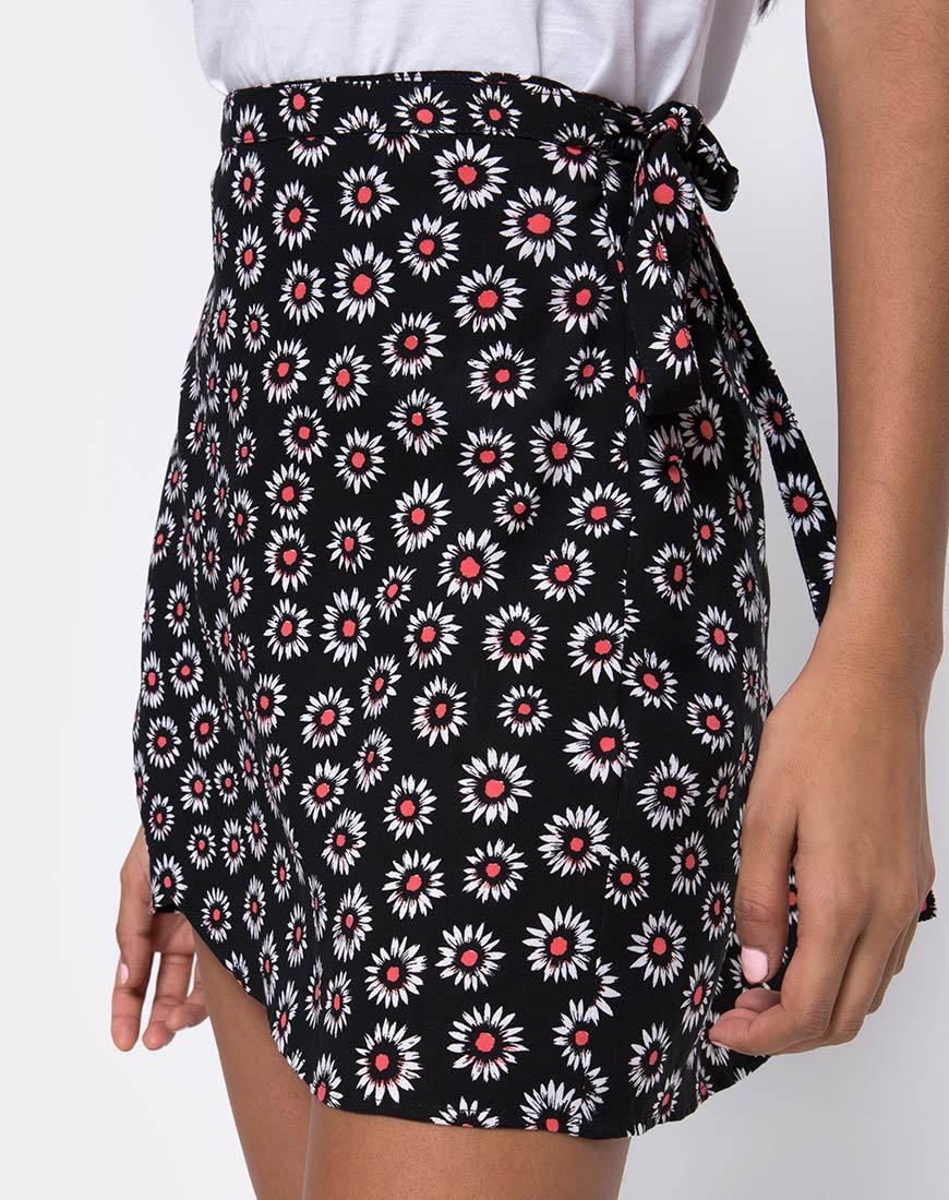 Derla Mini Skirt in Dancing Daisy sold by Motel Rocks product image thumbnail 5