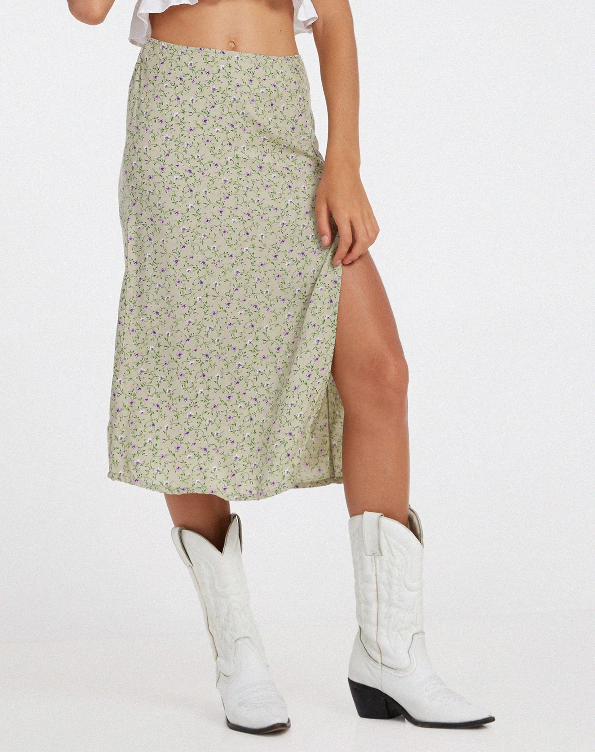 Seko Midi Skirt in Parma Violet sold by Motel Rocks product image thumbnail 2