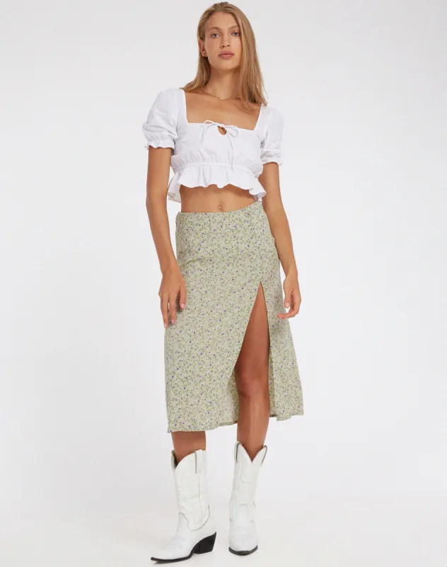 Seko Midi Skirt in Parma Violet made by Motel Rocks