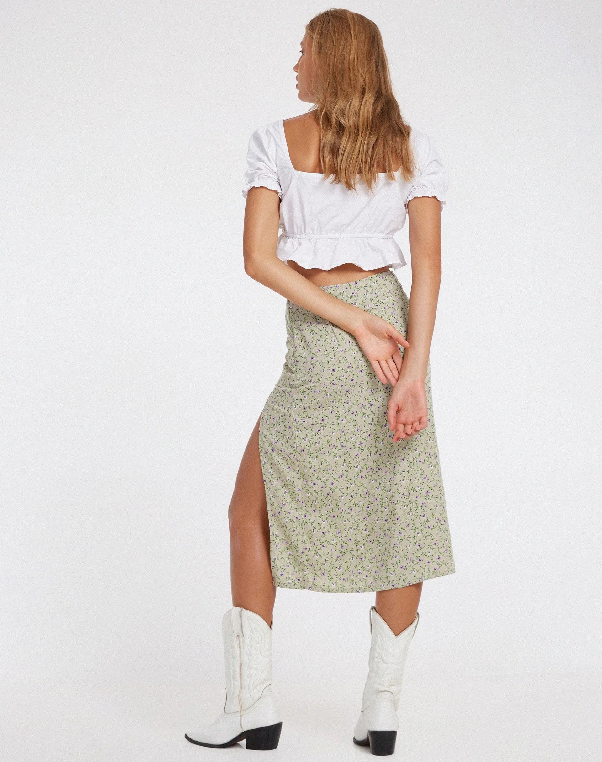 Seko Midi Skirt in Parma Violet sold by Motel Rocks product image thumbnail 3