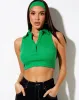 Jeleta Crop Top in Rib Fun Green sold by Motel Rocks
