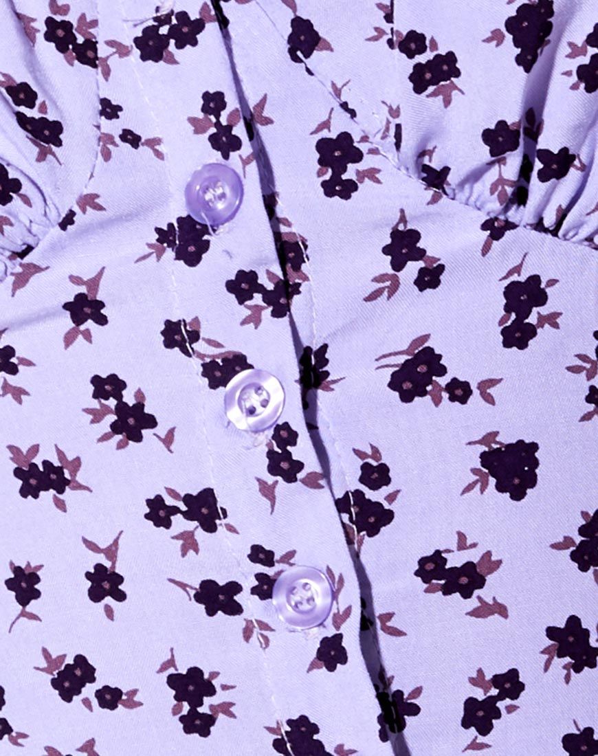 Glarie Crop Top in Dainty Daisy Lilac sold by Motel Rocks product image thumbnail 5