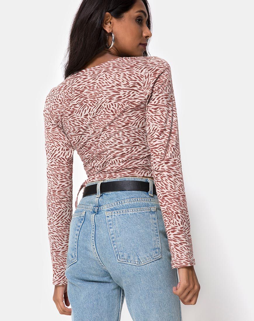 Kayak Wrap Top in Safari Taupe sold by Motel Rocks product image thumbnail 2