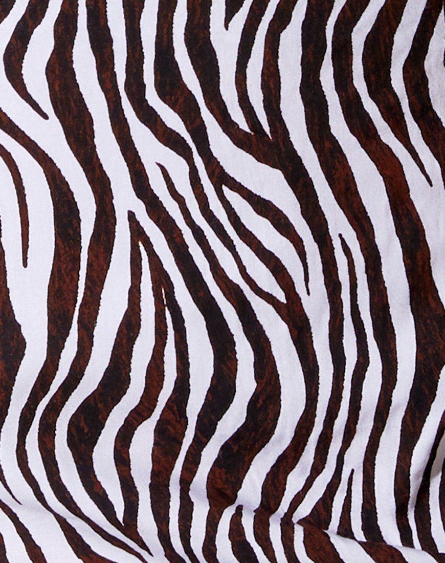 Shenka Mini Skirt in Zebra Vertical sold by Motel Rocks product image thumbnail 5