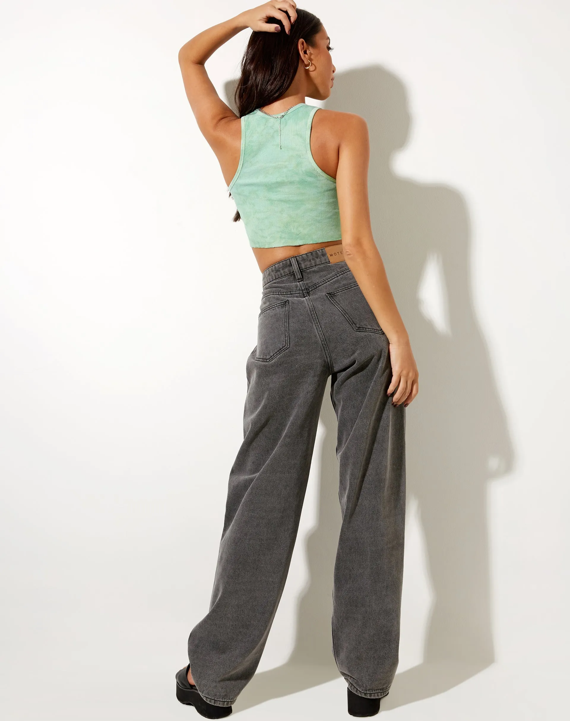 Givas Crop Top in Green Tie Dye sold by Motel Rocks product image thumbnail 5