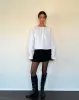 Bulila Tie Sleeve Blouse in White Poplin sold by Motel Rocks