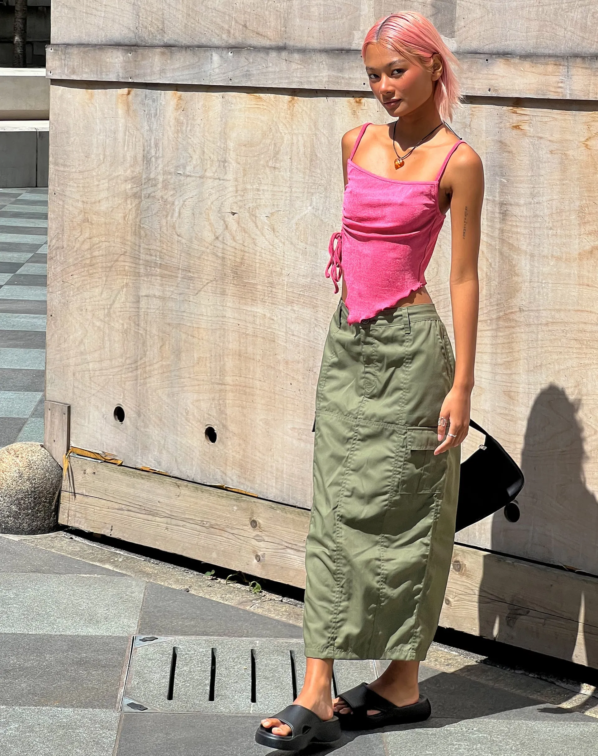 Camity Crop Top in Magenta sold by Motel Rocks product image thumbnail 2