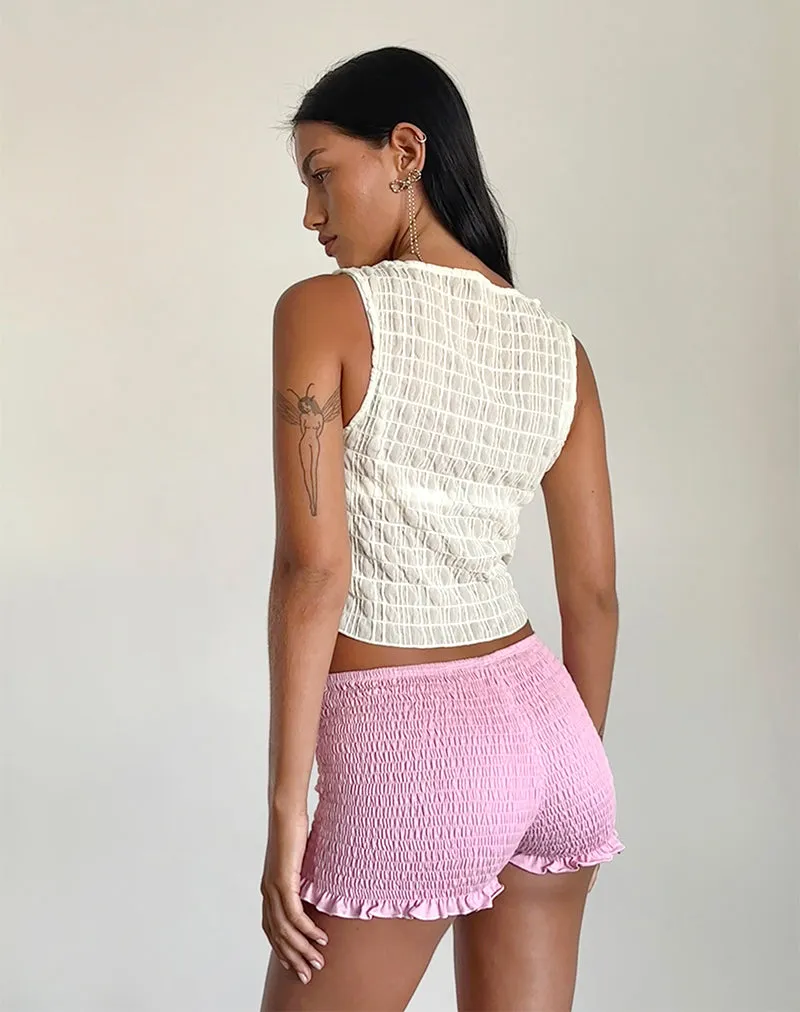 Etta Textured Mesh Top in Butter Yellow sold by Motel Rocks product image thumbnail 4