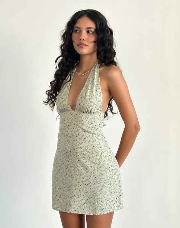 Leana Mini Dress in Parma Violet sold by Motel Rocks