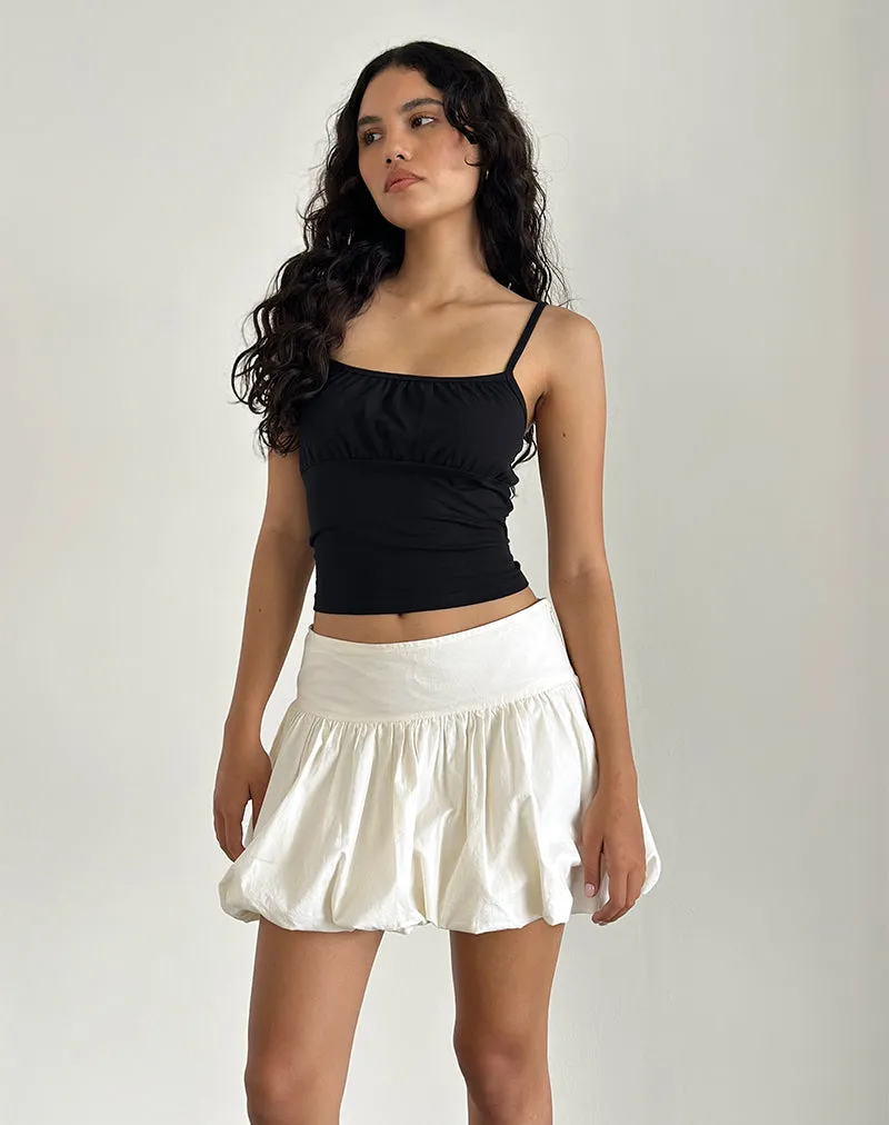 Kiyowo Puffball Mini Skirt in Poplin Ivory sold by Motel Rocks product image thumbnail 2