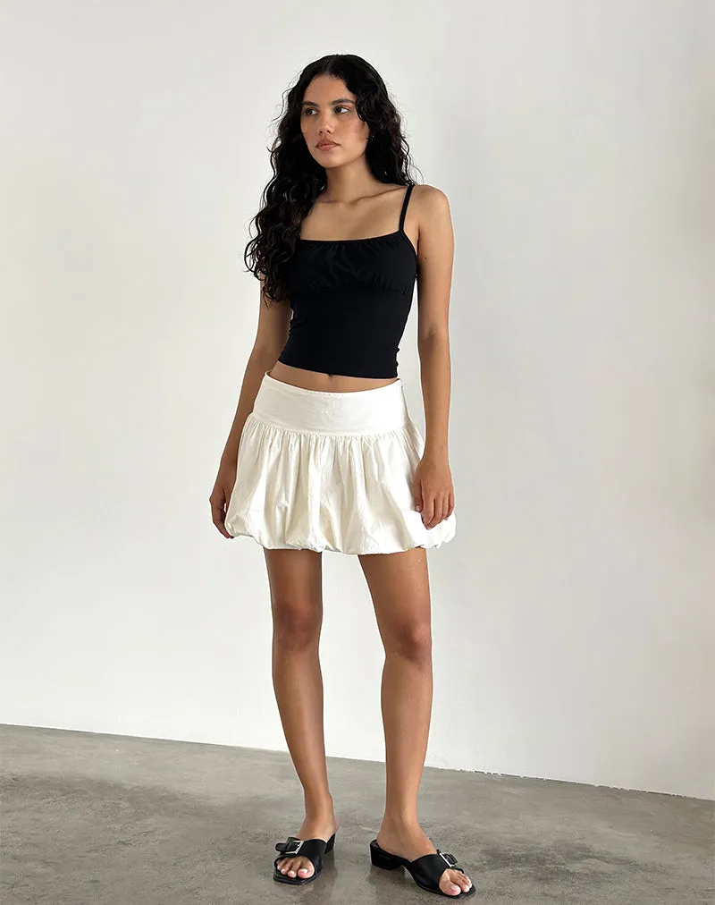 Kiyowo Puffball Mini Skirt in Poplin Ivory sold by Motel Rocks product image thumbnail 3