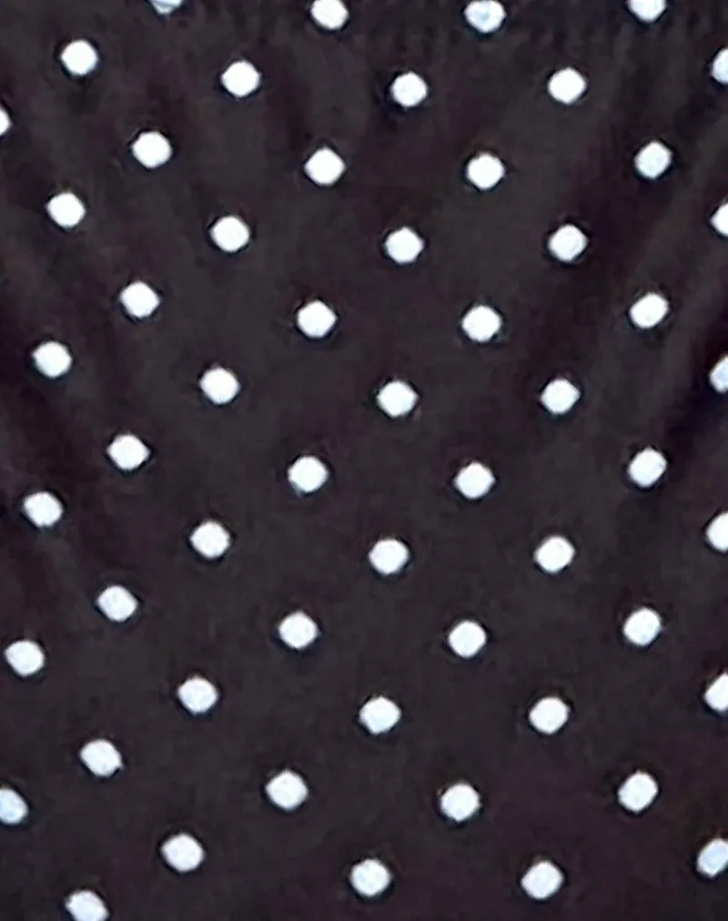 Pafriza Bikini Top in Black and Blue Polka sold by Motel Rocks product image thumbnail 5