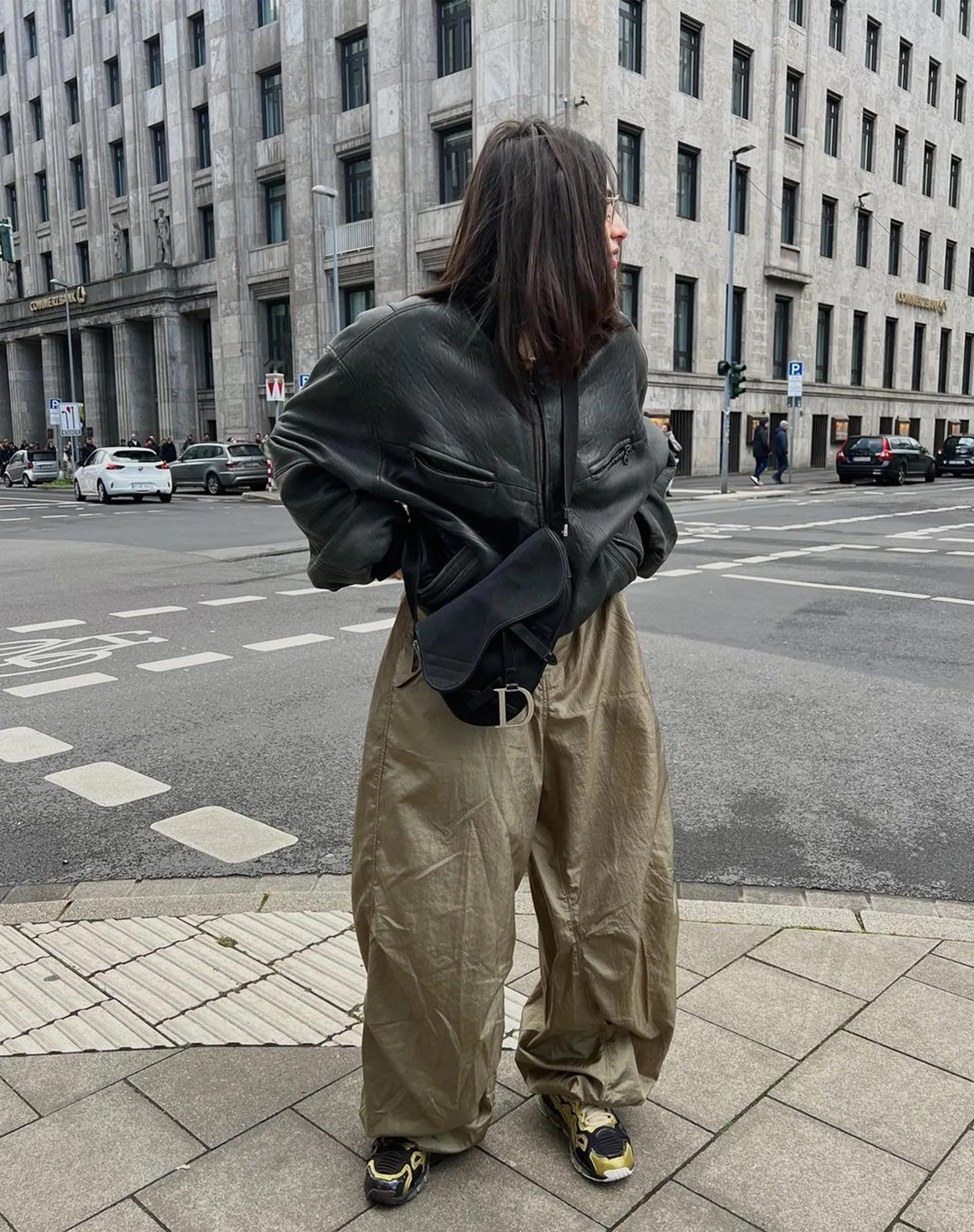 Chute Trouser in Parachute Silver Green sold by Motel Rocks