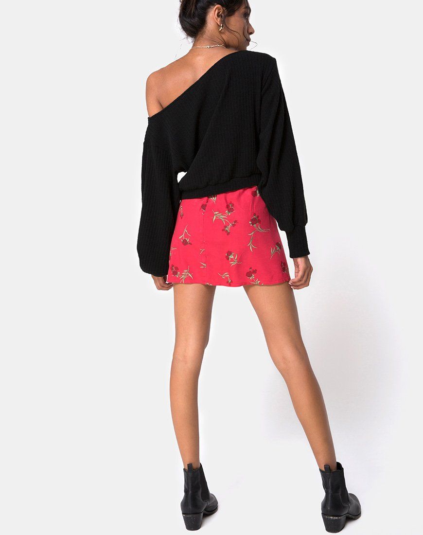 Sheny Mini Skirt in Rouge Rose Pink sold by Motel Rocks product image thumbnail 4