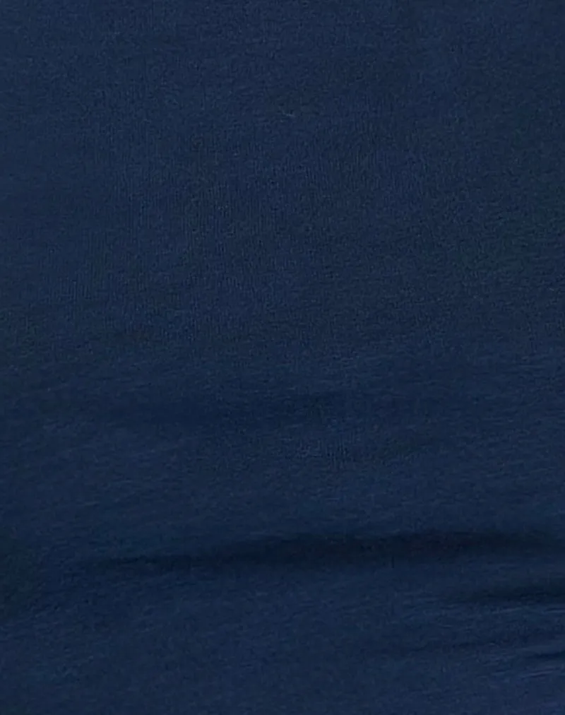 Ralda Curved Jersey Tee in Navy sold by Motel Rocks product image thumbnail 5