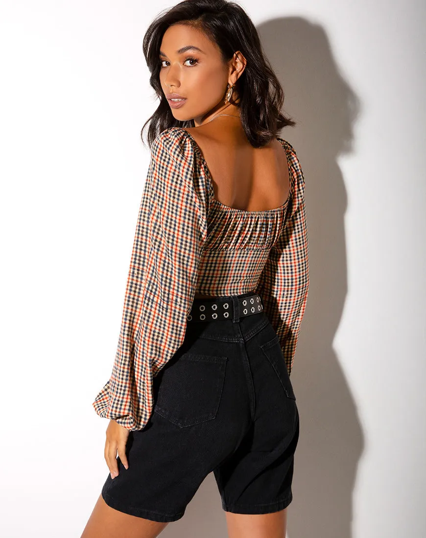 Irene Crop Top in Country Check sold by Motel Rocks product image thumbnail 2
