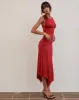 Morena Rosette Top in Red sold by Motel Rocks