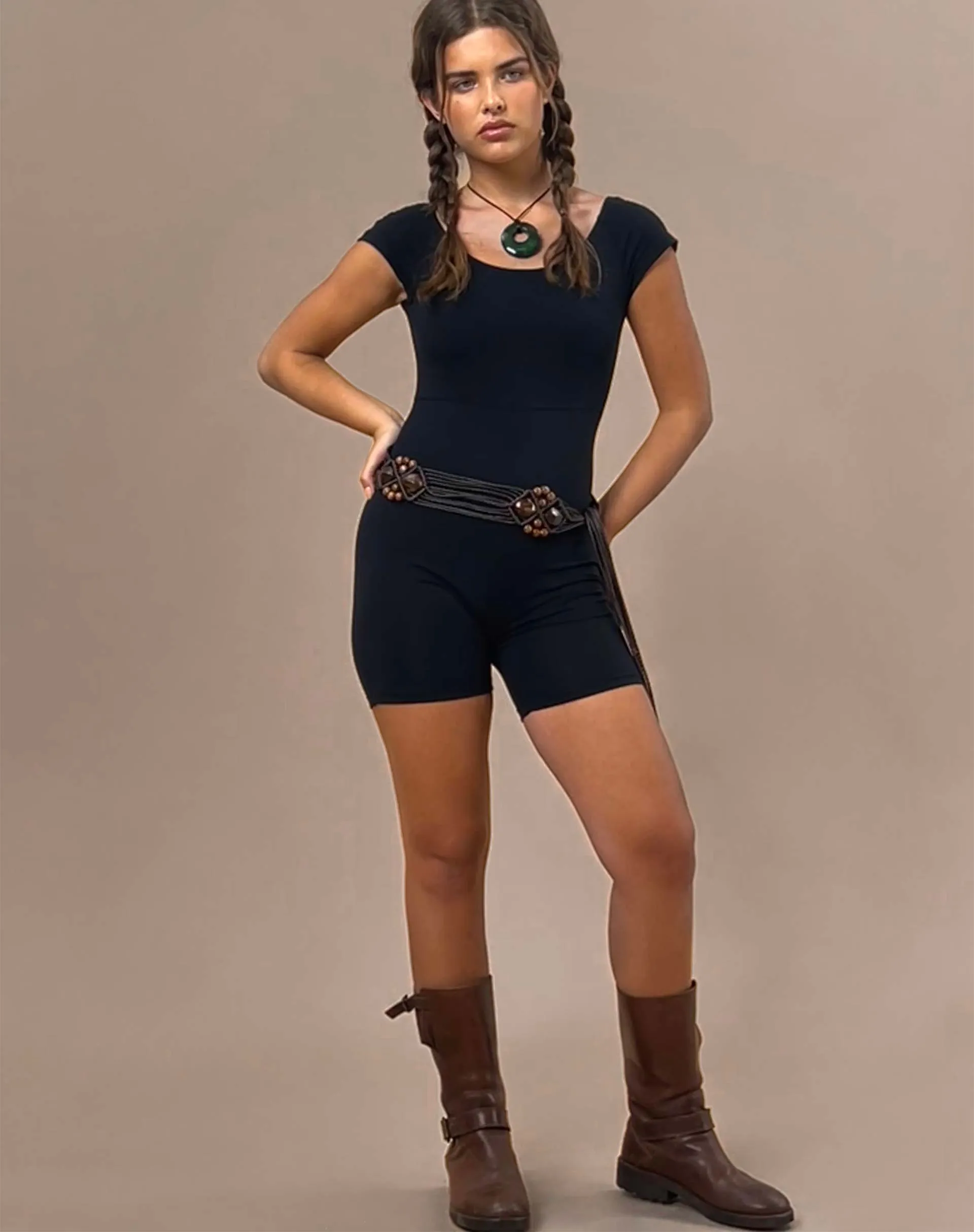 Sujin Unitard in Black sold by Motel Rocks product image thumbnail 2