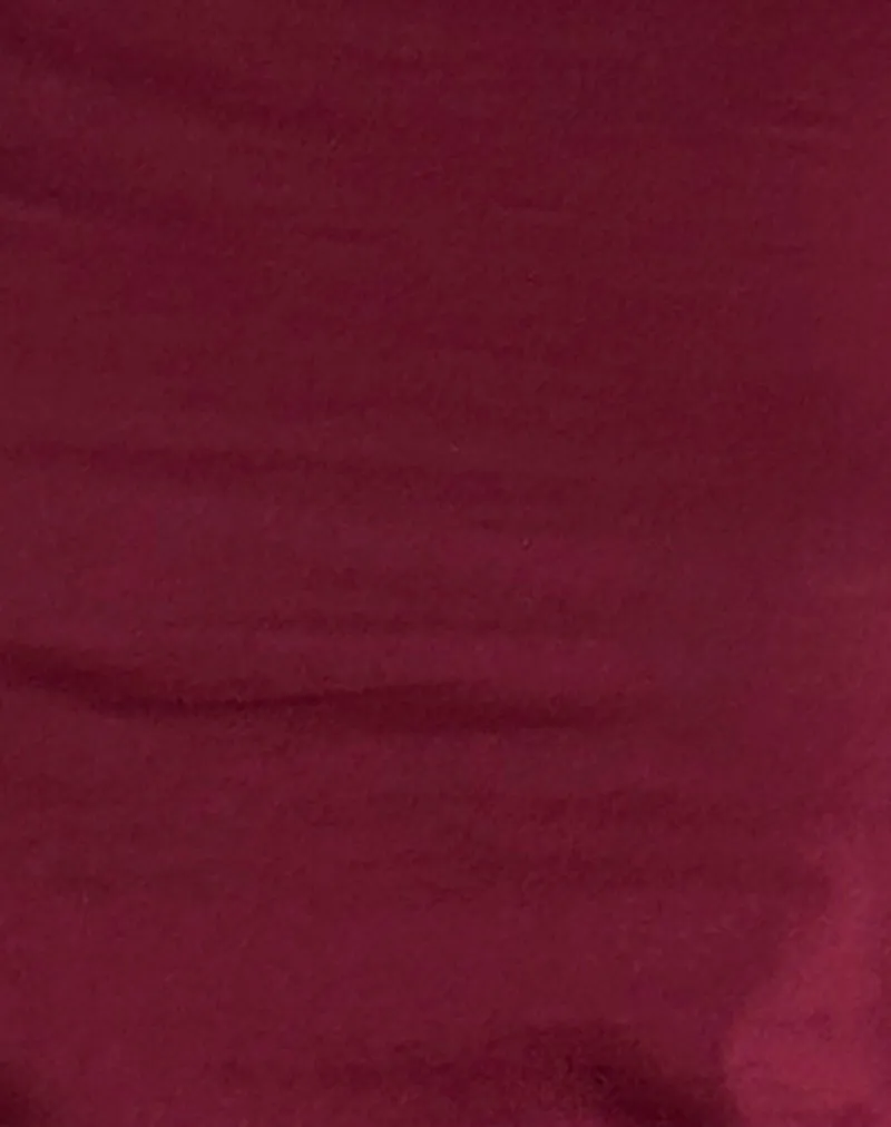 Lunica Long Sleeve Jersey Top in Burgundy sold by Motel Rocks product image thumbnail 5