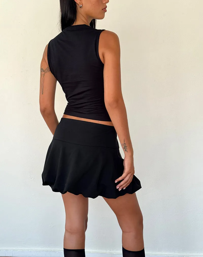 Jiniso Crop Top in Black with Ivory Bows sold by Motel Rocks product image thumbnail 5