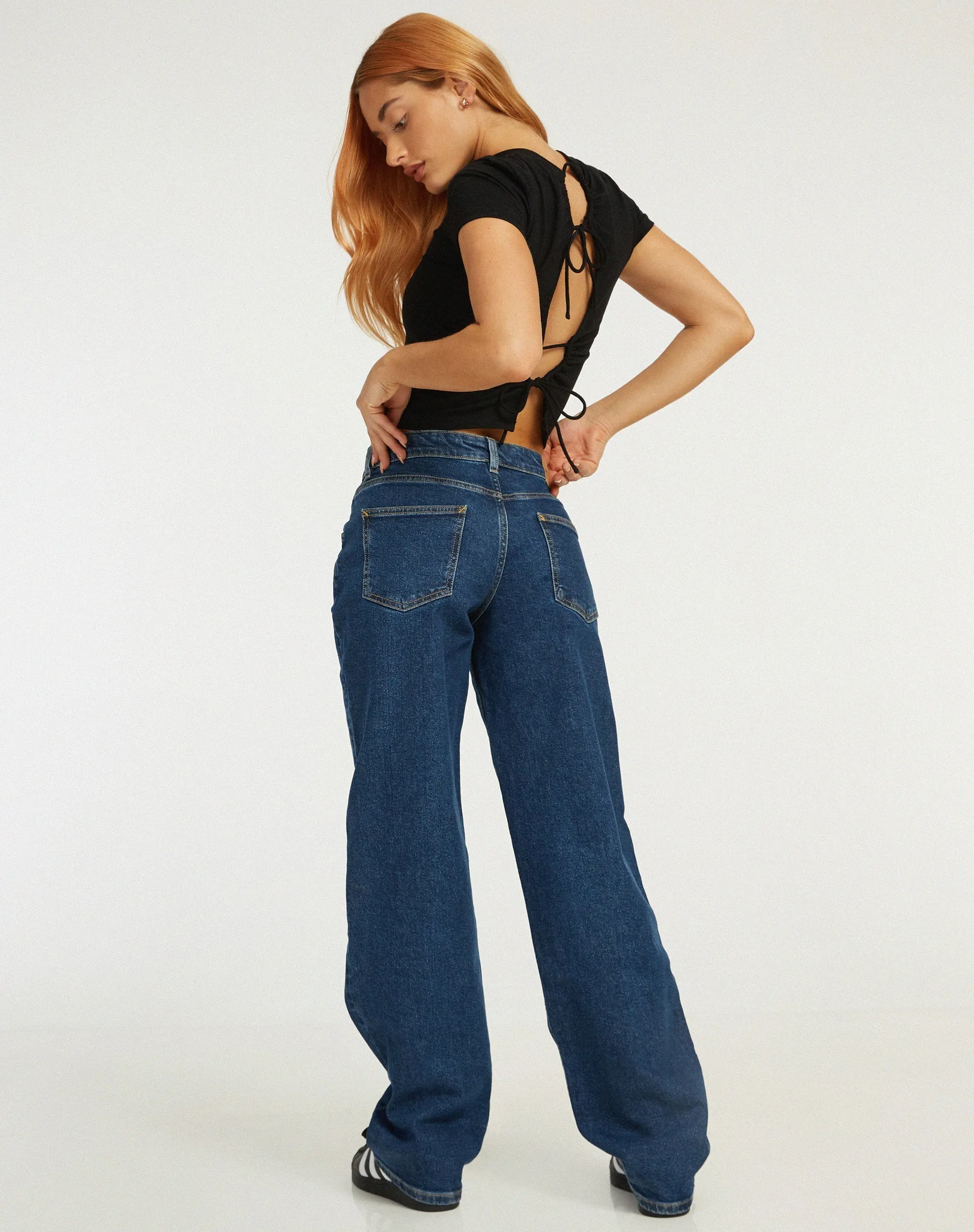 Surtie Crop Top in Lycra Black sold by Motel Rocks product image thumbnail 4