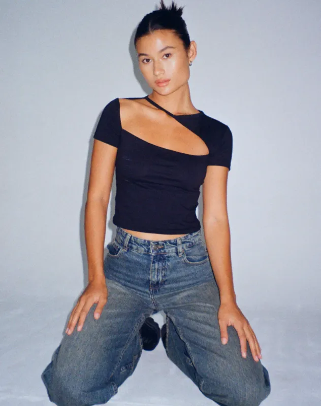 Desiree Top in Black sold by Motel Rocks