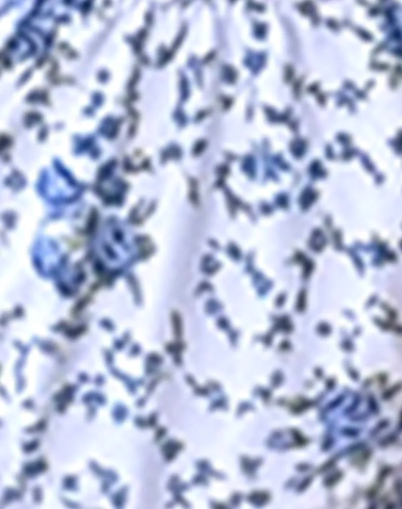 Veroly Bikini Bottom in Blue Flower Chain sold by Motel Rocks product image thumbnail 5