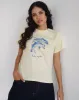 Saki Tee in Buttermilk with Better Together Slogan sold by Motel Rocks