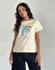 Saki Tee in Buttermilk with Better Together Slogan sold by Motel Rocks