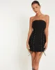 Alisa Mini Dress in Tailoring Black sold by Motel Rocks