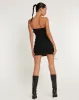 Alisa Mini Dress in Tailoring Black sold by Motel Rocks