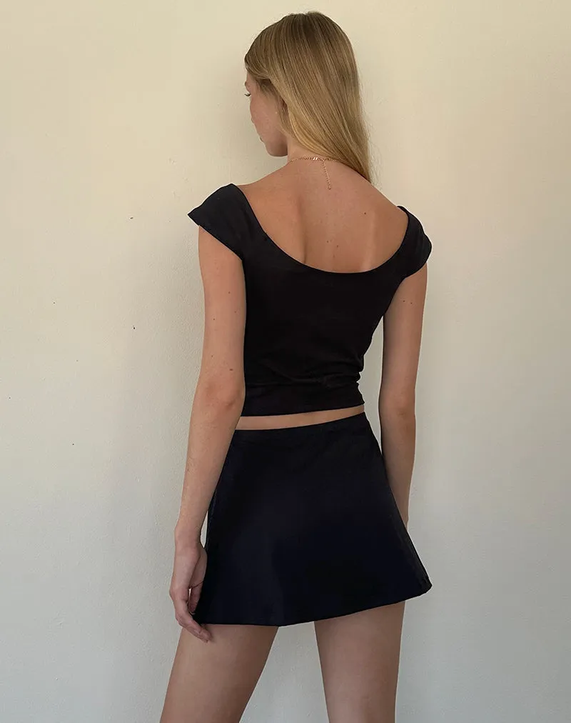 Nidya A-Line Mini Skirt in Black sold by Motel Rocks product image thumbnail 4