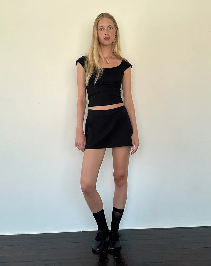 Nidya A-Line Mini Skirt in Black sold by Motel Rocks product image thumbnail 3