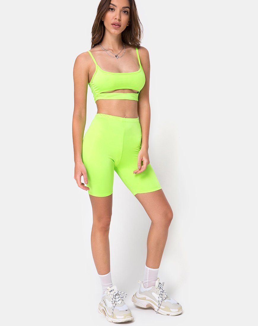 Misho Crop Top in Fluro Green sold by Motel Rocks product image thumbnail 3