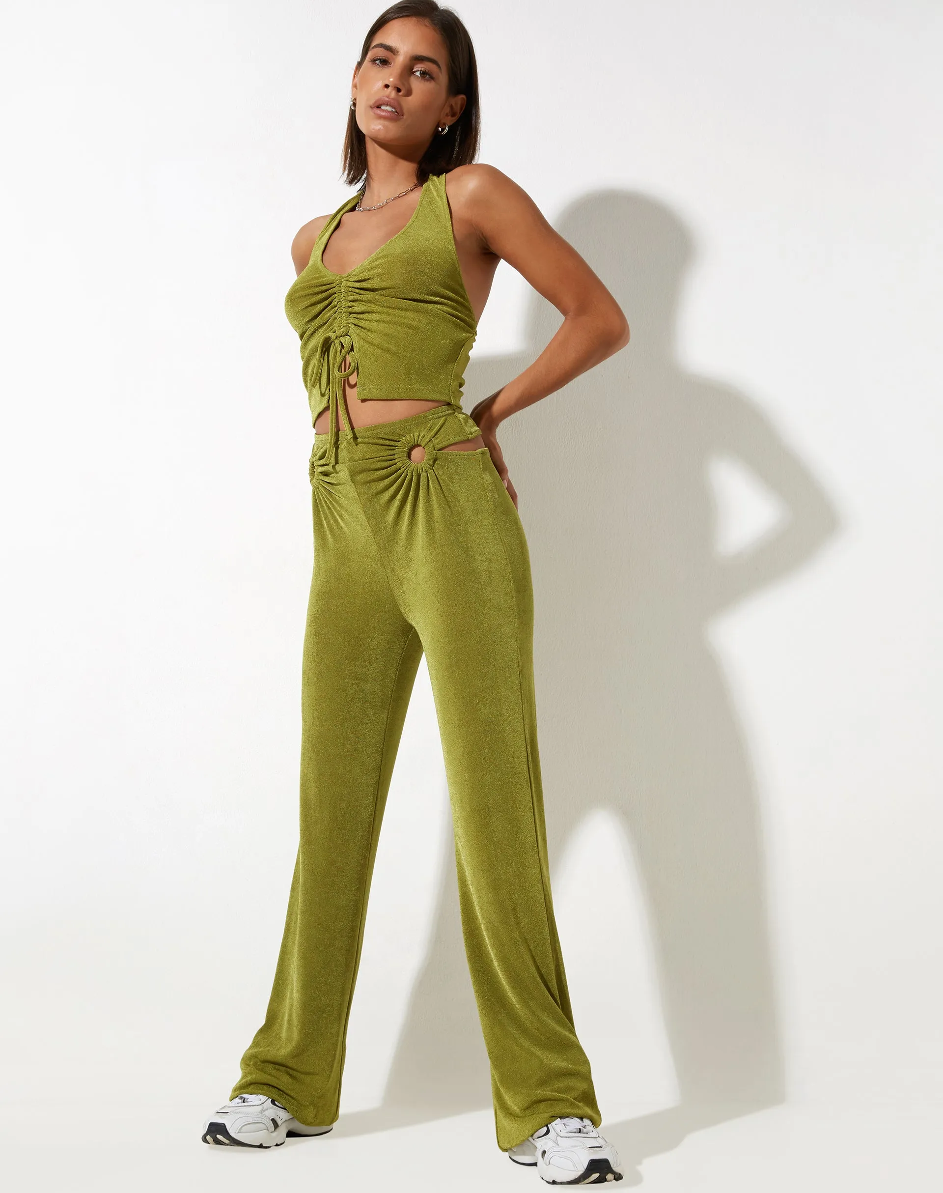 Dapa Crop Top in Crepe Lime sold by Motel Rocks product image thumbnail 4