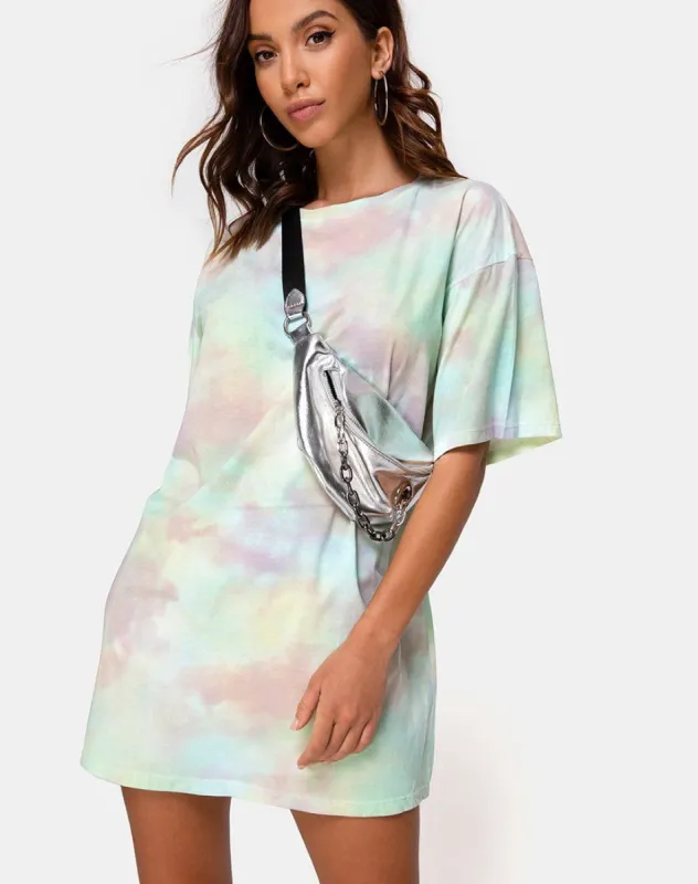 Sunny Kiss Tee Dress in Pastel Tie Dye sold by Motel Rocks