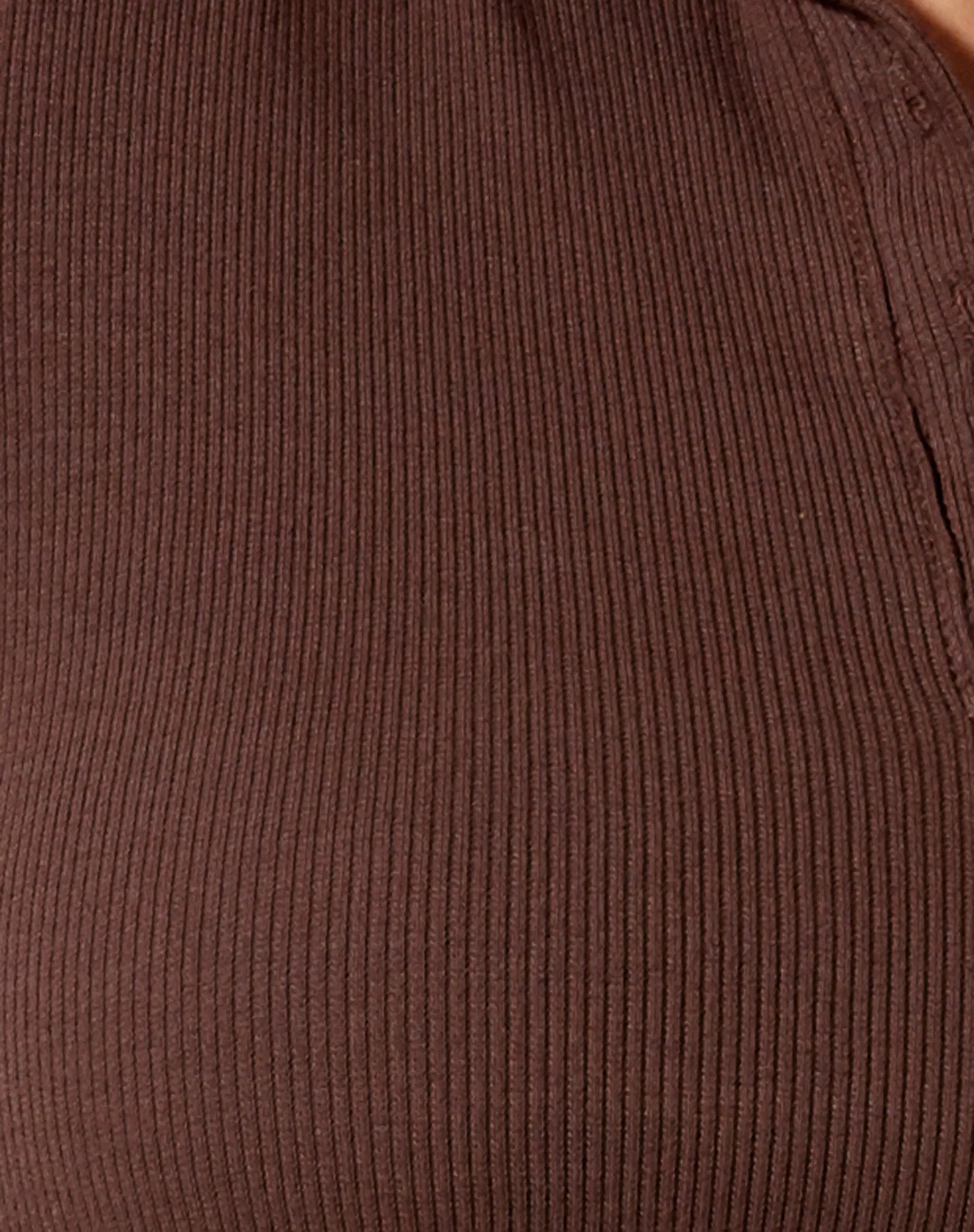 Elody Crop Top in Rib Deep Mahogany Cowgirl Embro sold by Motel Rocks product image thumbnail 2