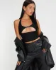 Vicauci Cut Out Top in Black sold by Motel Rocks