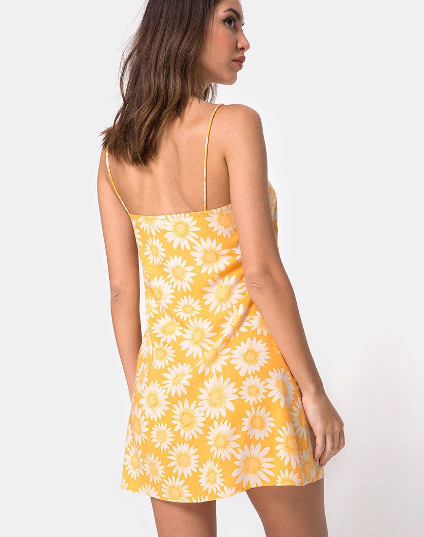 Auvaly Slip Dress in Sunkissed Floral Yellow sold by Motel Rocks product image thumbnail 2