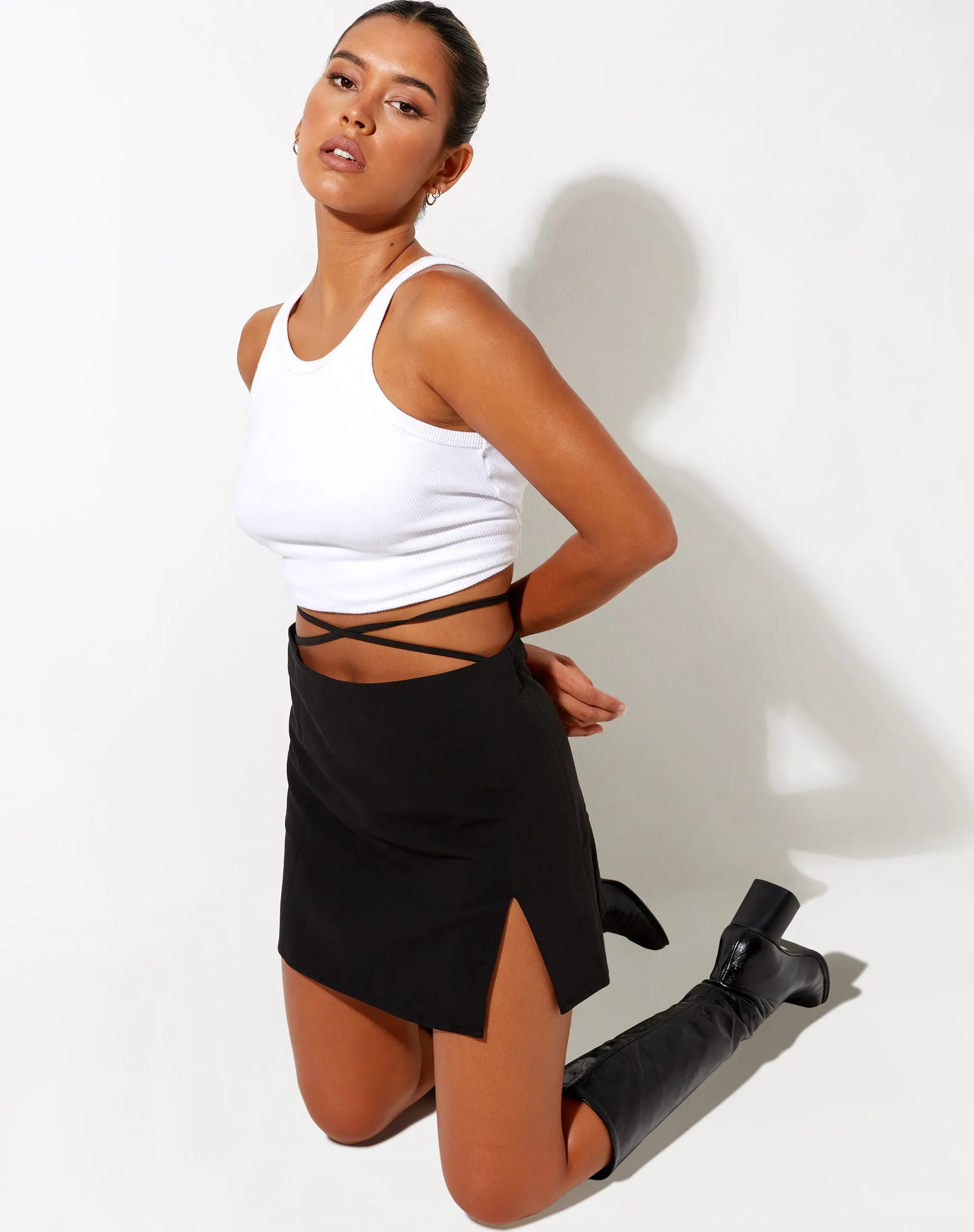 Sheva Mini Skirt in Black sold by Motel Rocks product image thumbnail 4
