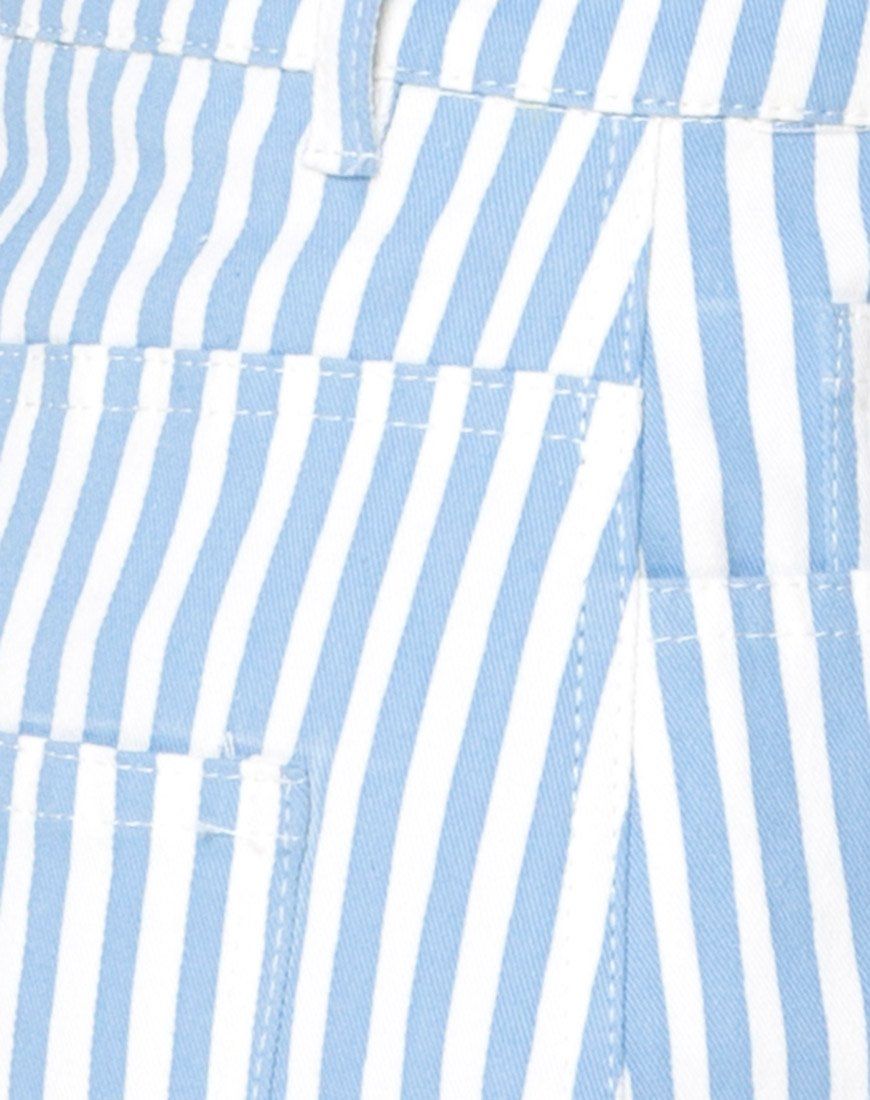 Mini Broomy Skirt in Basic Stripe Blue and White sold by Motel Rocks product image thumbnail 5