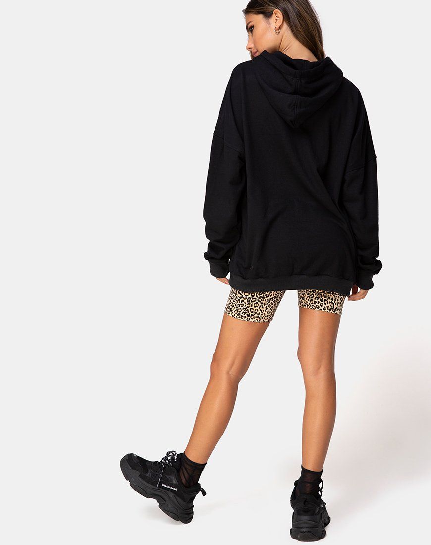 Oversize Hoody in Black with Angel Embro sold by Motel Rocks product image thumbnail 4