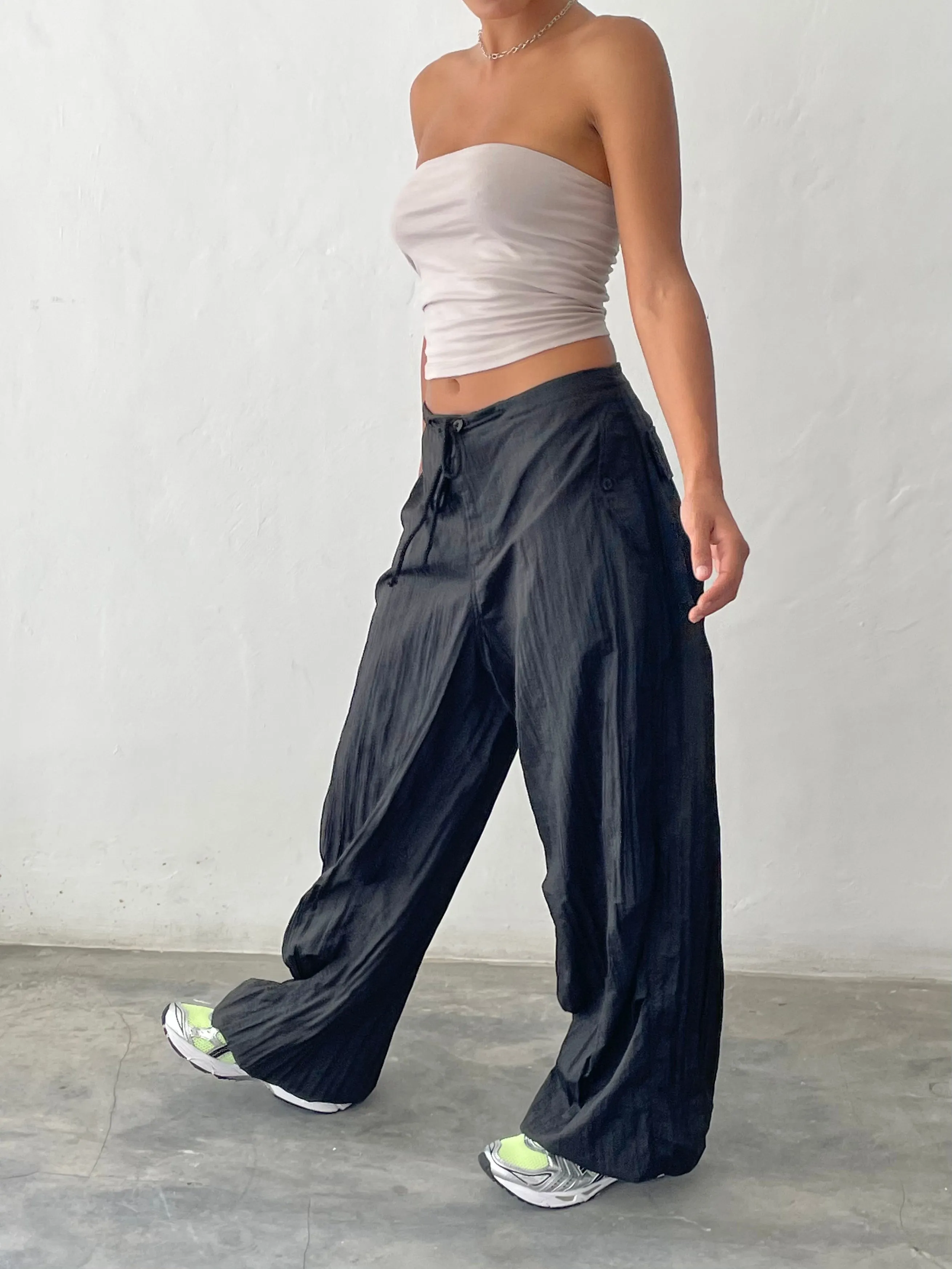 Chute Trouser in Parachute Black sold by Motel Rocks product image thumbnail 2