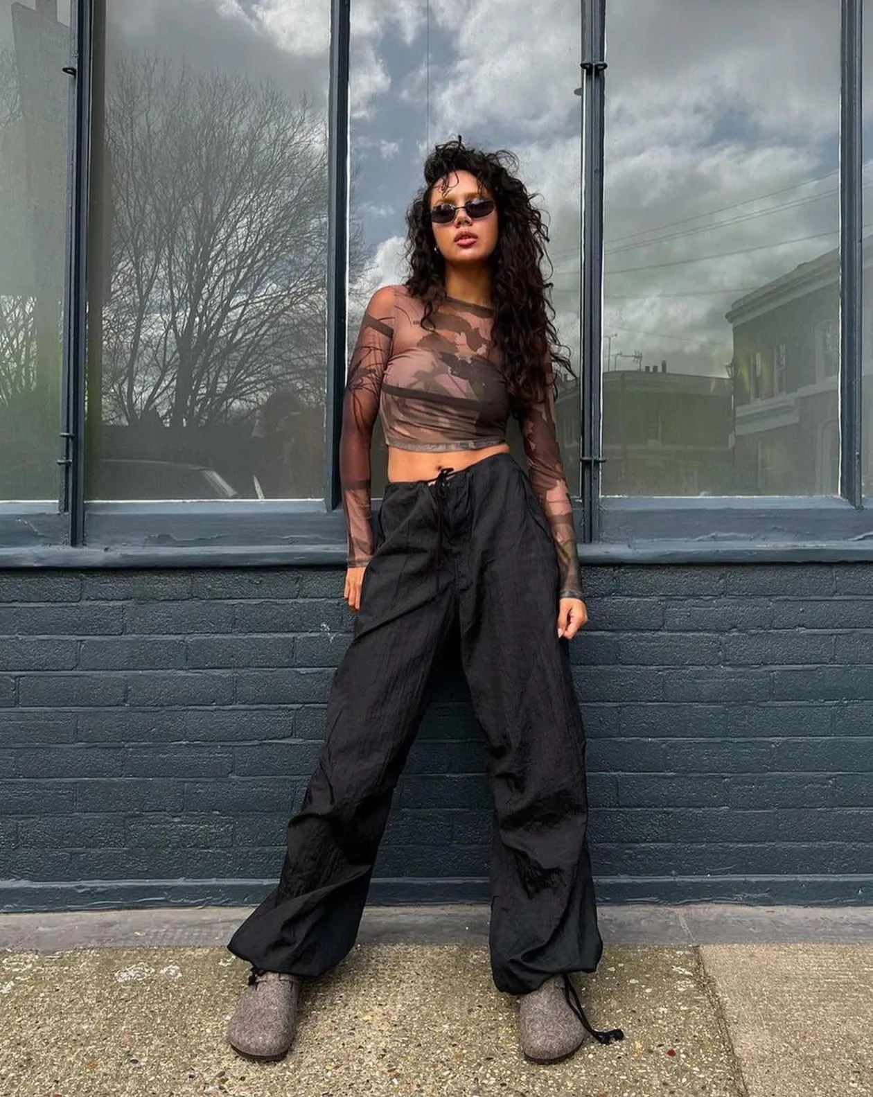 Chute Trouser in Parachute Black sold by Motel Rocks product image thumbnail 3